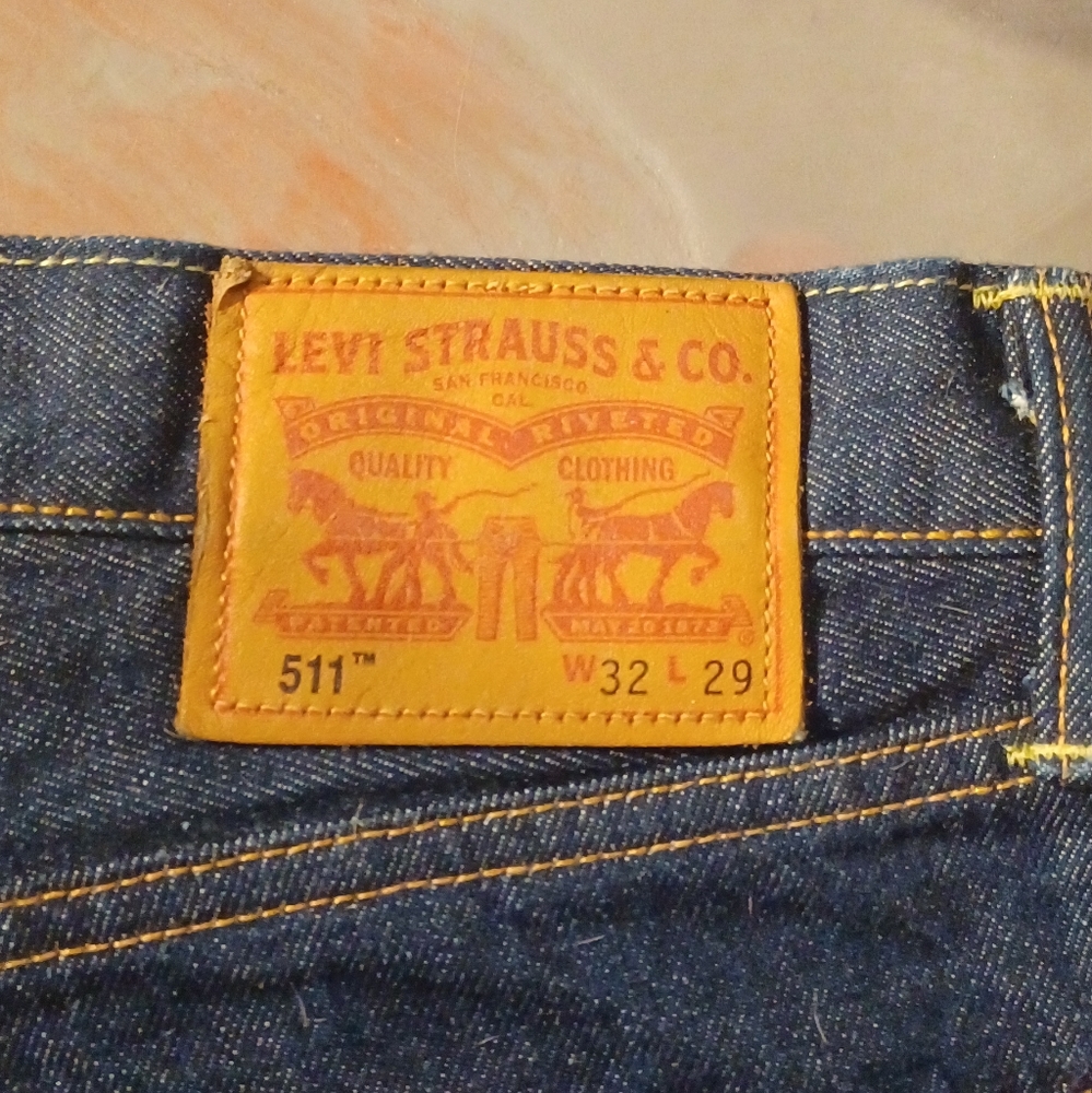 Levis 511 Selvedge White Oak Cone Denim dark blue 32×29